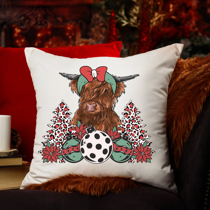 Christmas Cow Christmas Pillow Cover - Trendznmore
