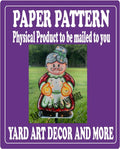 Christmas  Santa Lighted Mrs. Clause Yard Art Paper Pattern