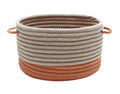 Colonial Mills Marina Braided Utility Basket Round 17x17x10 Orange