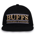 Colorado Retro Bar snapback hat in black, front view