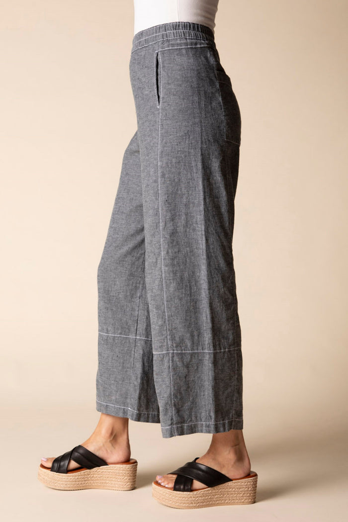 Contrast Seamed Crop Pant - 2 Colours
