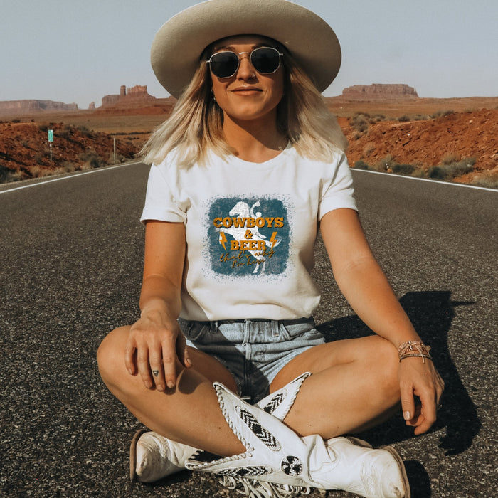 Cowboys and Beer T-Shirt - Trendznmore