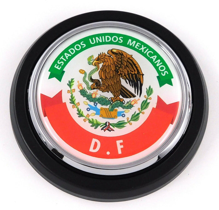 DF D.F Mexico Car Truck Grill Black Badge 3.5" grille chrome emblem