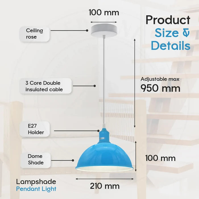 blue hanging pendant lights