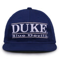 Duke Retro Bar snapback hat in royal blue, front view