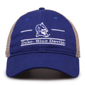 Duke Blue Devils trucker hat with breathable mesh in blue