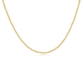 eNewton 17-inch beaded classic gold 2mm choker necklace on white background