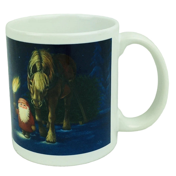 Eva Melhuish Tomte and horse coffee mug