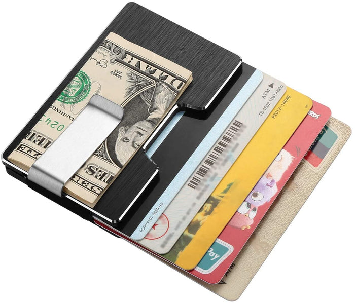 FITNATE Money Clip Carbon Fiber Wallet Pocket RIFD Blocking Card Holder Minimalist
