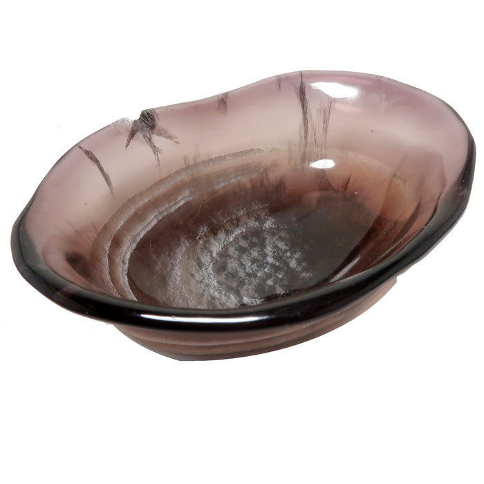 Fluorite Charger Purple Crystal Display Bowl Wounded Warrior