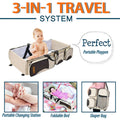 Foldable 3 In 1 Baby Diaper Tote Bag Baby Bed Changing Station Travel Carrycot