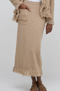 Fringe Skirt - Sand