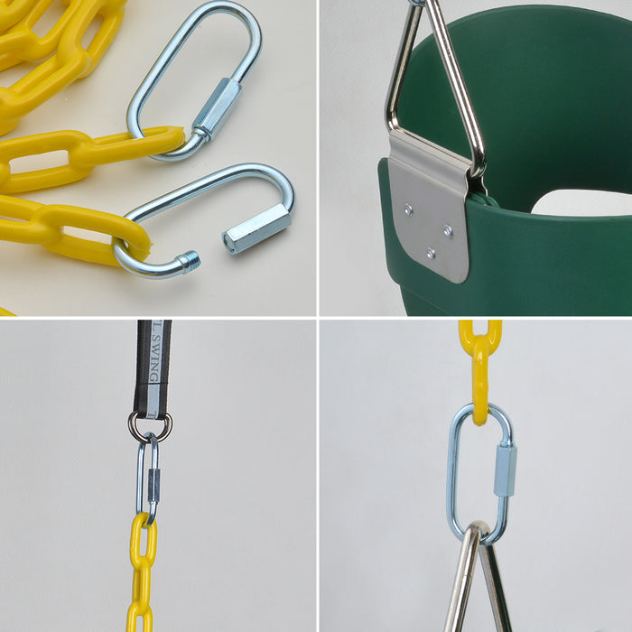 Full Bucket Seat Swing Toddler Playground Park Home Garden Baby Kids Toy Gift