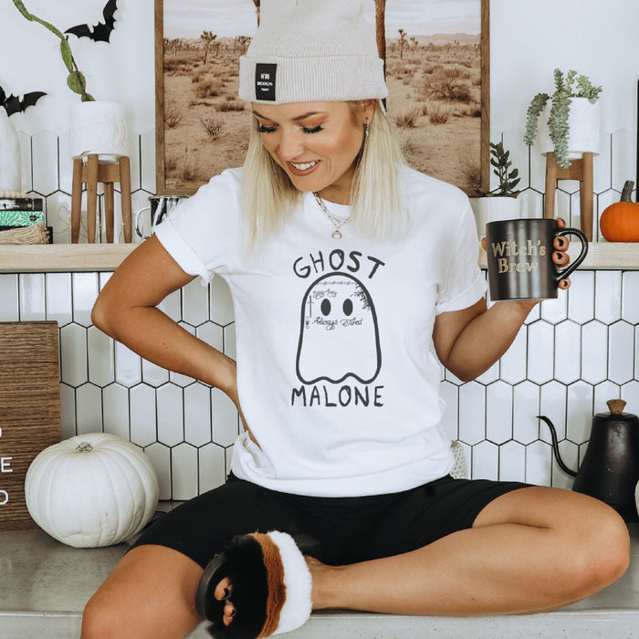 Funny Ghost Malone Halloween T-Shirt - Trendznmore