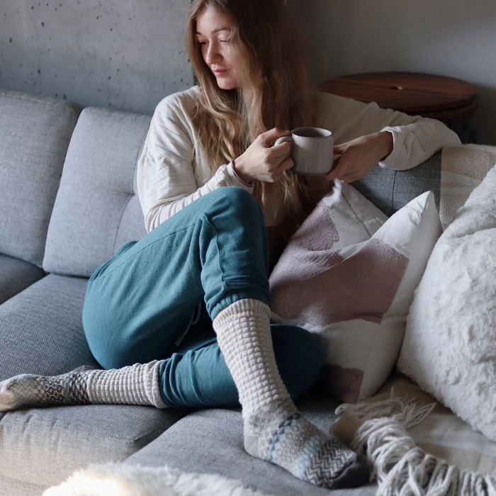 Fusion Slouch Socks - Seashell