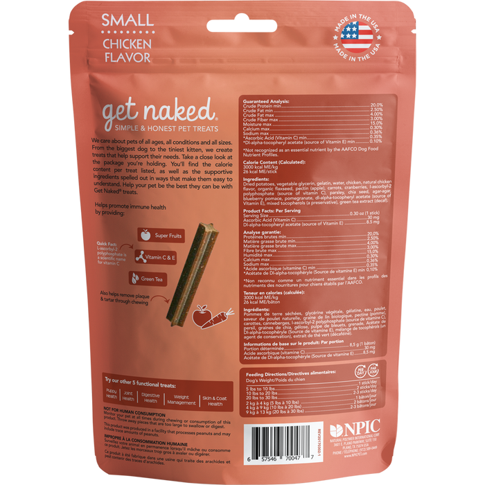 N-Bone Get Naked Grain Free Super Antioxidant Chicken Dental Dog Treats
