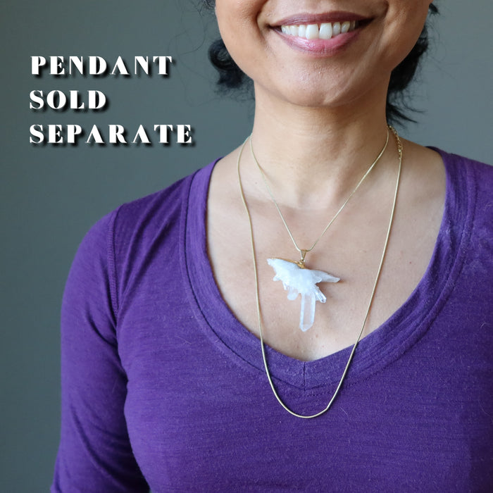 Gold Chain Necklace Everyday Elegance Snake Brass