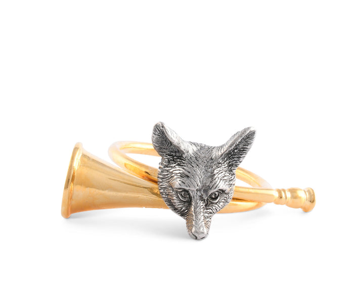 Golden Hunt Horn Napkin Ring