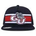 Gonzaga University Class of '92 trucker hat, front view with embroidered logo and stripes