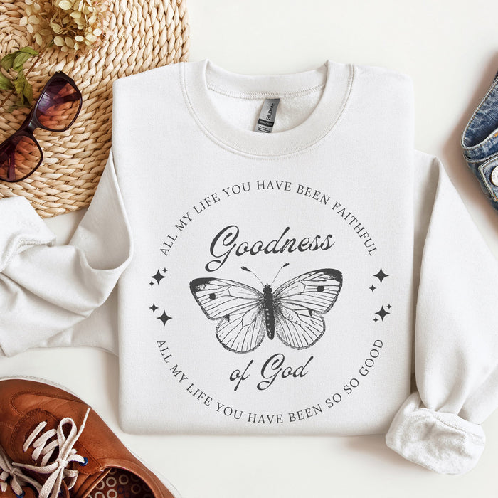 Goodness of God Spiritual Crewneck Sweatshirt - Trendznmore