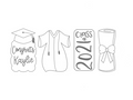 Graduation Tall Set Cookie Cutter