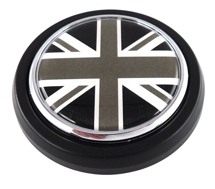 Great Britain BLACK Car Truck Black Round Grill Badge 3.5" grille chrome emblem