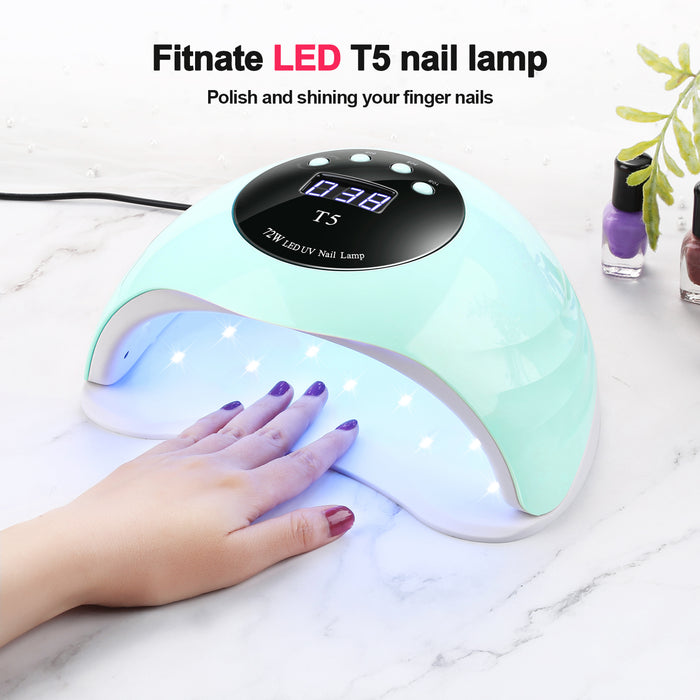 Green LED Nail Lamp 48W UV LED Gel Nail Lamp with 4 Timers 10s/30s/60s/99s Auto Sensor