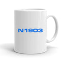 Grumman American AA-1B Trainer (Blue/Yellow) Airplane Ceramic Mug - Personalized with N#
