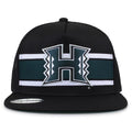 University of Hawaii Class of '92 trucker hat, front view with embroidered logo and stripes