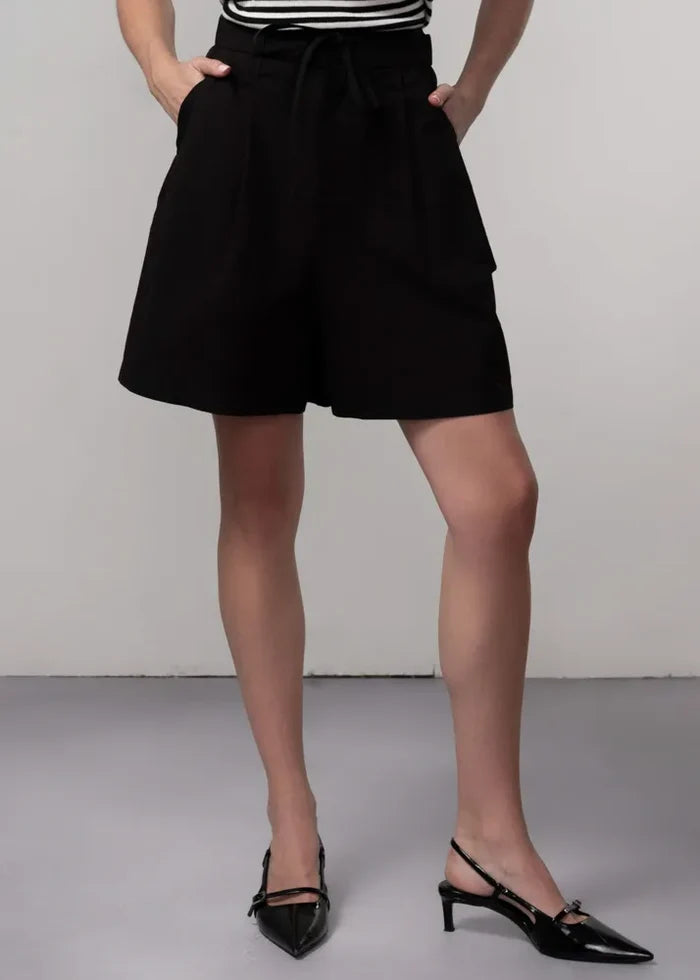 High Waisted Black Short