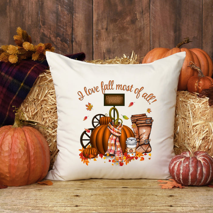 I Love Fall Most of All Pillow Cover - Trendznmore