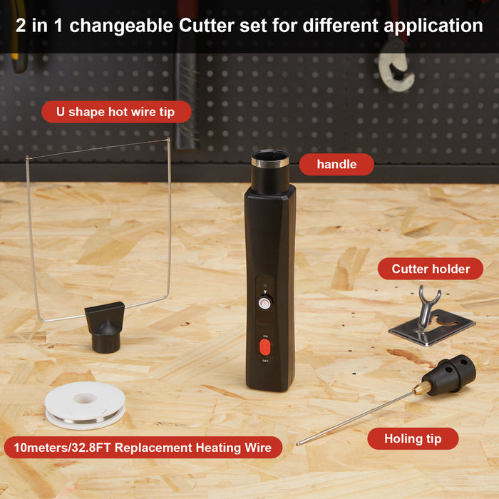 IMAGE 2 in 1 Electric Cutting Machine Pen Tools Kit Hot Wire Foam Cutter