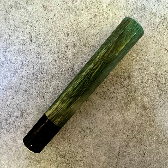 Custom Japanese Knife handle (wa handle)  for 165-210mm: Dyed sycamore and horn