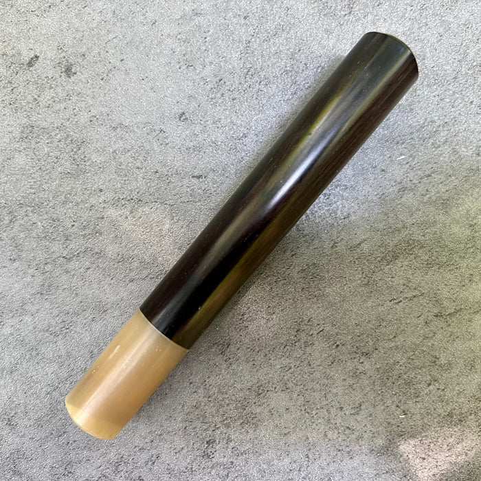 Discounted Custom Japanese Knife handle (wa handle)  for 165-210mm   -  African Blackwood and blonde horn