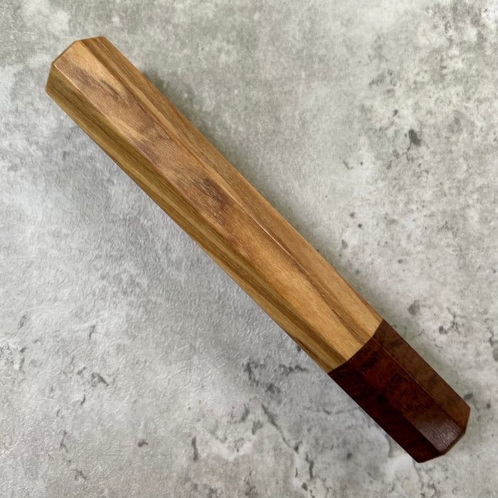 Custom Japanese Knife handle (wa handle)  for 165-210mm  -  olive and ringed gidgee