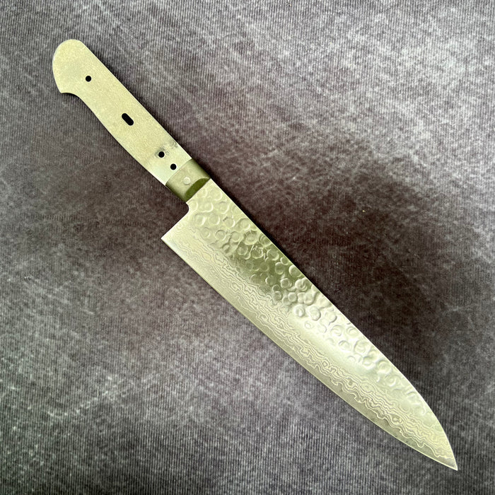Tsunehisa VG10 Damascus Hammered Western Gyuto 210 - Blade Only
