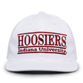 Indiana Retro Bar snapback hat in white, front view