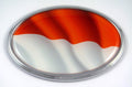 Indonesia Oval Car Chrome Emblem Decal Bumper Sticker