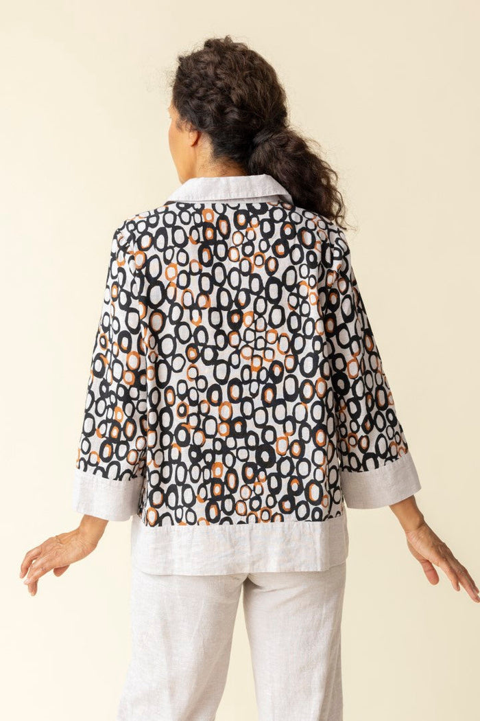 Inner Circle Collared Tunic - Black/Oatmeal Combo (Only XS Left)