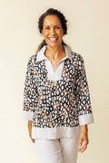 Inner Circle Collared Tunic - Black/Oatmeal Combo (Only XS Left)