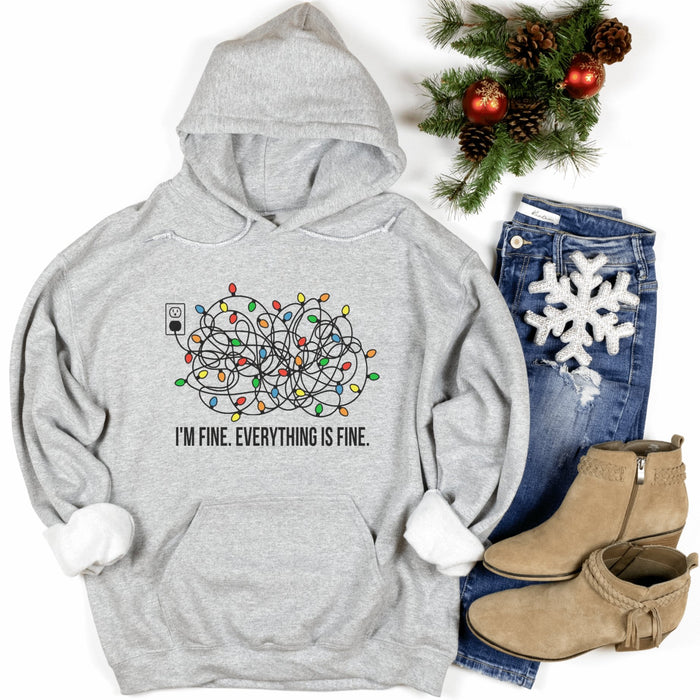It's Fine Everything is Fine Christmas Hoodies - Trendznmore