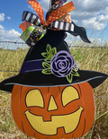 Jack-o-Lantern Wooden Door Hanger