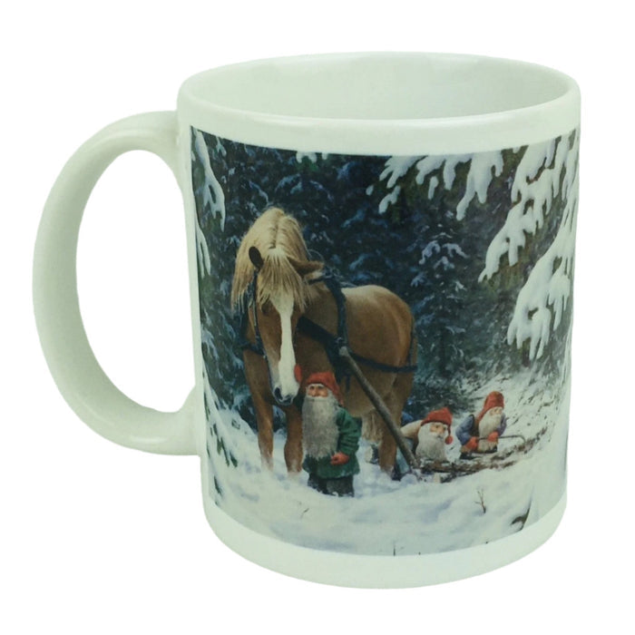 Jan Bergerlind Tomte with work horse coffee mug