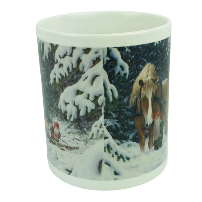 Jan Bergerlind Tomte with work horse coffee mug