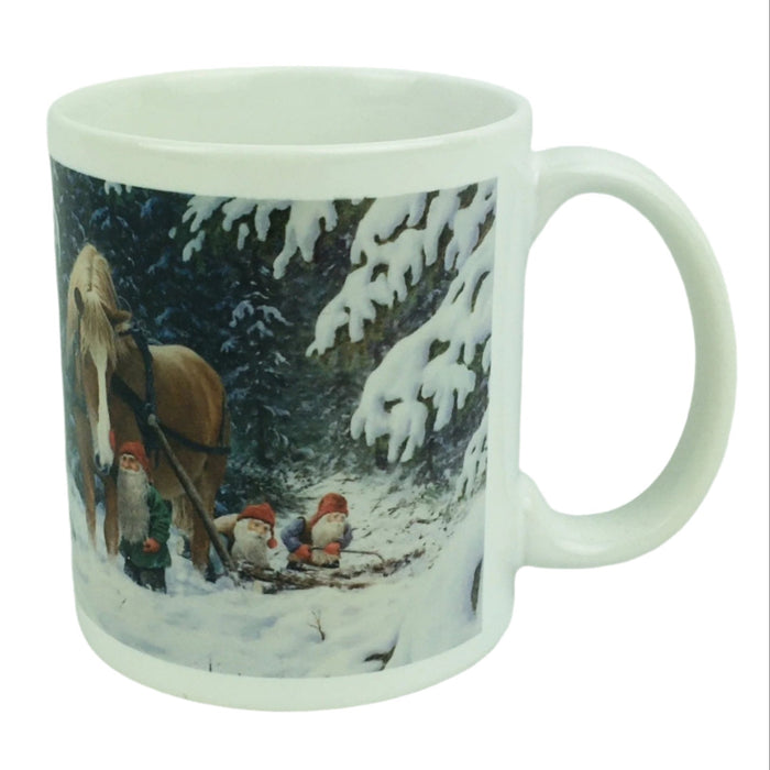 Jan Bergerlind Tomte with work horse coffee mug