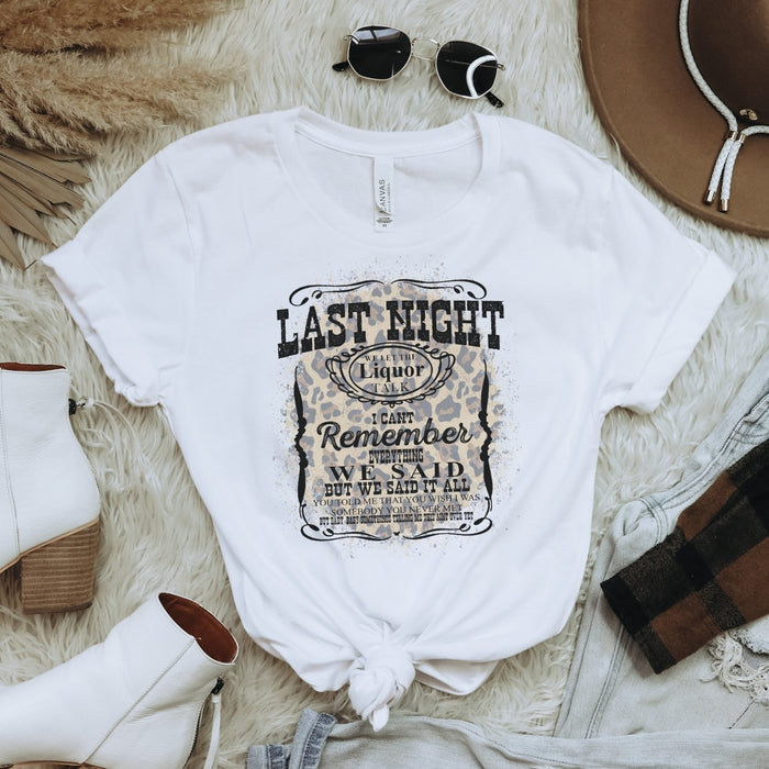 Last Night Country Western T-Shirt - Trendznmore