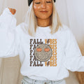 Leopard Smiley Fall Vibes Crewneck Sweatshirt - Trendznmore