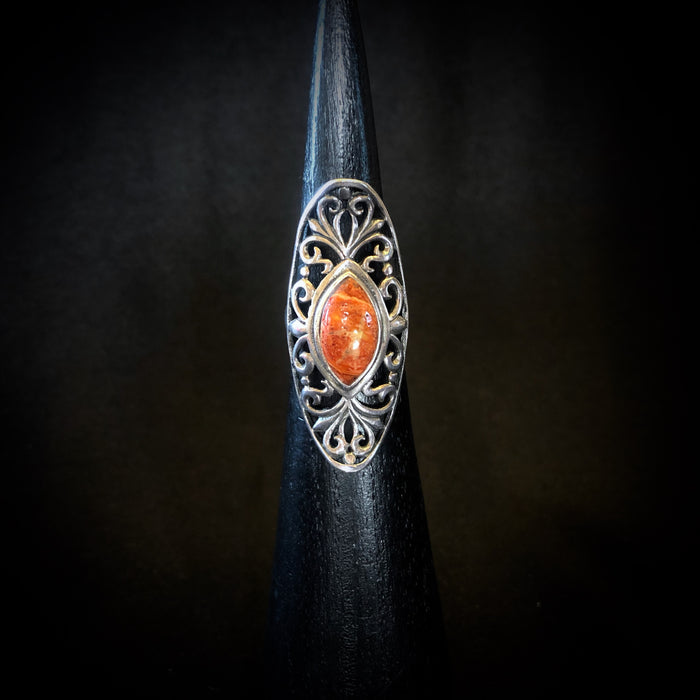 Long Coral Ring