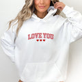 Love You Valentines Graphic Hoodie - Trendznmore