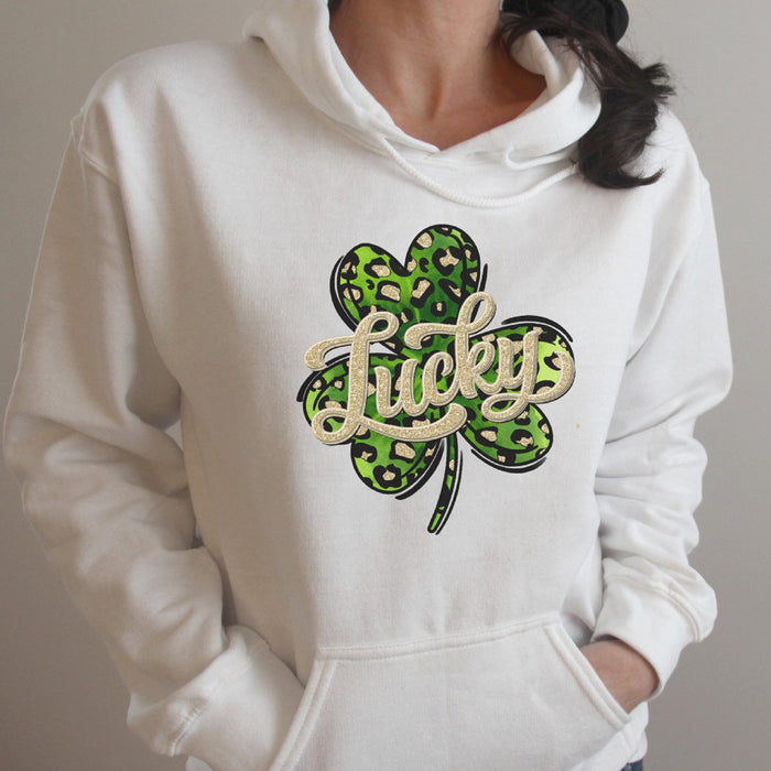 Lucky Leopard Clover Hoodie - Trendznmore